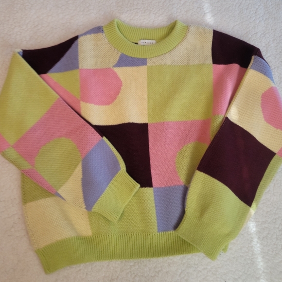 Topshop Sweaters - Topshop Size M US 8-10 Color Block Crew Neck Sweater P.P-25      Legenth 20